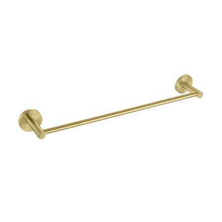 Kibi Circular Bathroom 18" Towel Bar - Brush Gold KBA1407BG